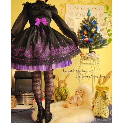 Surface Spell Gothic Moonlight Cathedral High Waist Skirt